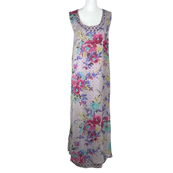 Vasna Desire Multi Print Sleeveless Maxi Dress Size 1X - Picture 3 of 9